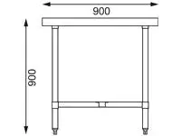 Een Vogue roestvrijstalen middentafel 1800mm koop je bij ShopXPress