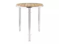 Een Bolero essen en aluminium tafel rond 60cm koop je bij ShopXPress