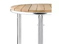 Een Bolero essen en aluminium tafel rond 60cm koop je bij ShopXPress