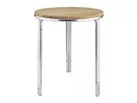 Een Bolero essen en aluminium tafel rond 60cm koop je bij ShopXPress