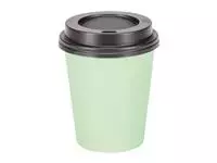 Een Fiesta Recyclable koffiebekers enkelwandig turquoise 225ml (1000 stuks) koop je bij ShopXPress