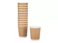 Een Fiesta Recyclable koffiebekers dubbelwandig kraft 225ml (25 stuks) koop je bij ShopXPress