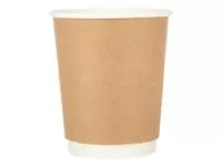 Een Fiesta Recyclable koffiebekers dubbelwandig kraft 225ml (25 stuks) koop je bij ShopXPress