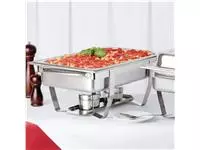 Een SPECIALE AANBIEDING Olympia Milan Chafing Dish met 24-pak Olympia gel brandpasta koop je bij ShopXPress