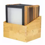 Een Securit menumappen set met houten box A4 zwart (20 stuks) koop je bij ShopXPress