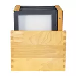 Een Securit menumappen set met houten box A4 zwart (20 stuks) koop je bij ShopXPress