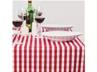 Een Mitre Comfort Gingham tafelkleed rood-wit 132x132cm koop je bij ShopXPress