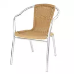 Een Bolero natuurlijke rotan stoelen met aluminium frame (set van 4) koop je bij ShopXPress