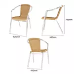 Een Bolero natuurlijke rotan stoelen met aluminium frame (set van 4) koop je bij ShopXPress