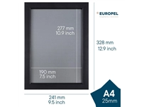 Een Europel klapframe a4 25mm mat zwart koop je bij ShopXPress