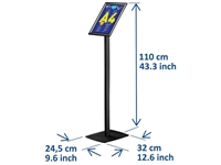 Een Europel infostand zwart met kliklijst a4 25mm koop je bij ShopXPress