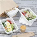 Een Fiesta composteerbare bagasse voedsel container basissen 650ml (pak van 100) koop je bij ShopXPress