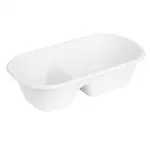 Een Fiesta composteerbare bagasse ovale 2-compartimenten container 900ml (pakket van 100) koop je bij ShopXPress