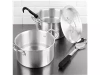 Een Vogue aluminium pan met au bain marie inzet 4L koop je bij ShopXPress