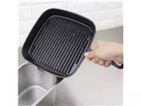 Een Vogue vierkante gietijzeren inductie grillpan 24,1cm koop je bij ShopXPress