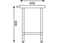 Een Vogue RVS werktafel zonder achteropstand 90x120x60cm koop je bij ShopXPress