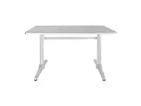 Een Bolero rechthoekige RVS tafel met dubbele tafelpoot 120cm koop je bij ShopXPress