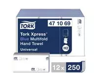 Een Tork Z-gevouwen handdoeken 1-laags blauw (12 stuks) koop je bij ShopXPress