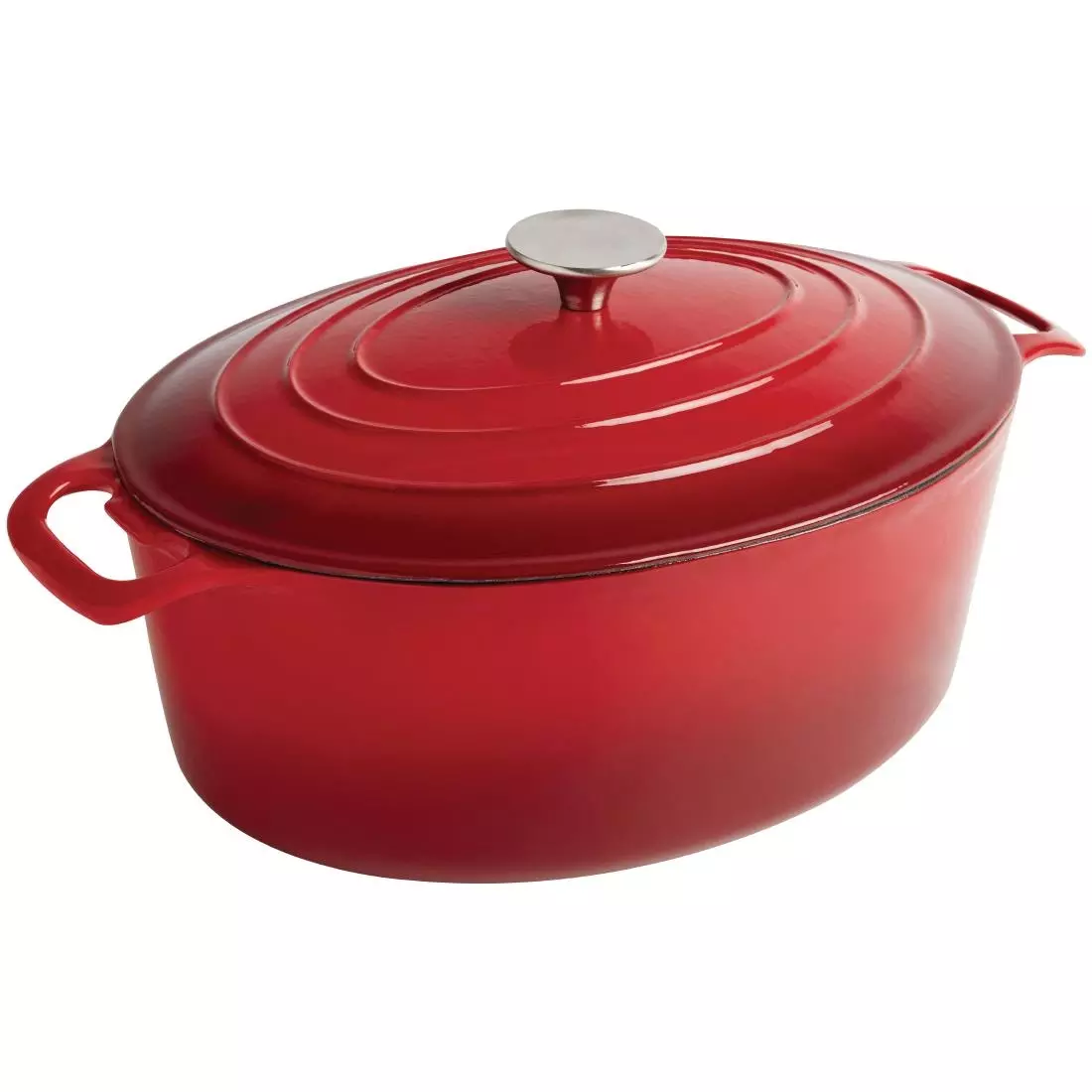 Een Vogue ovale inductie braadpan rood 5L koop je bij ShopXPress