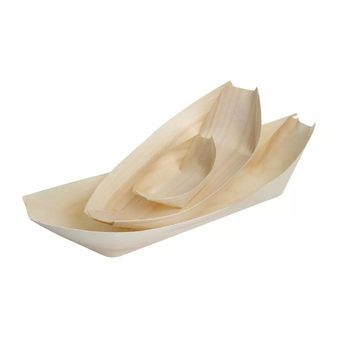 Een Fiesta Compostable biologisch afbreekbare houten serveerbootjes 250mm (100 stuks) koop je bij ShopXPress