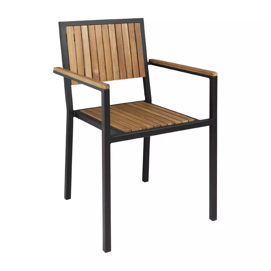 Een Bolero stalen en acaciahouten stoelen met armleuningen (4 stuks) koop je bij ShopXPress