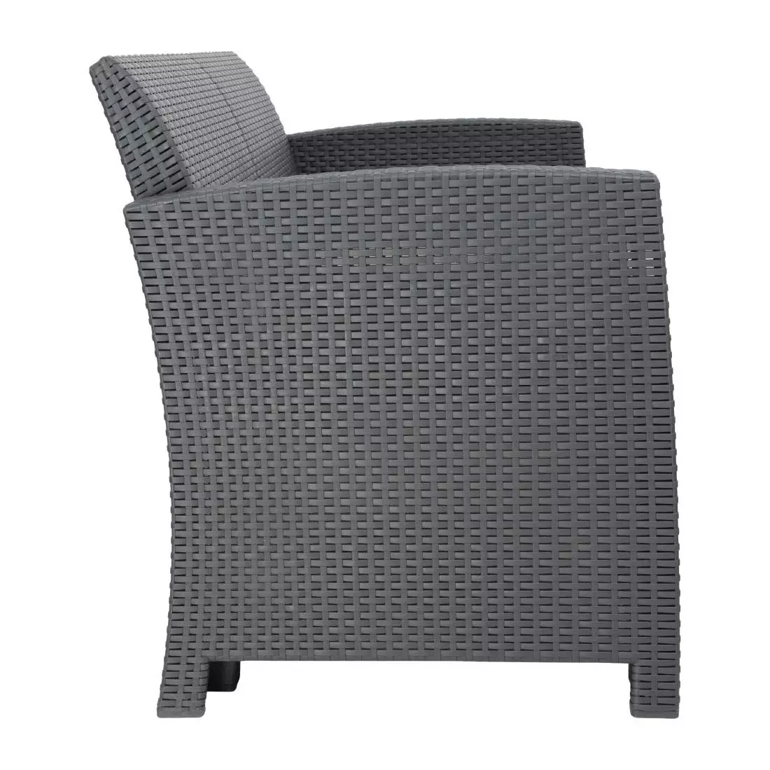 Een Bolero PP fauteuil en tafel rieten set grijs koop je bij ShopXPress