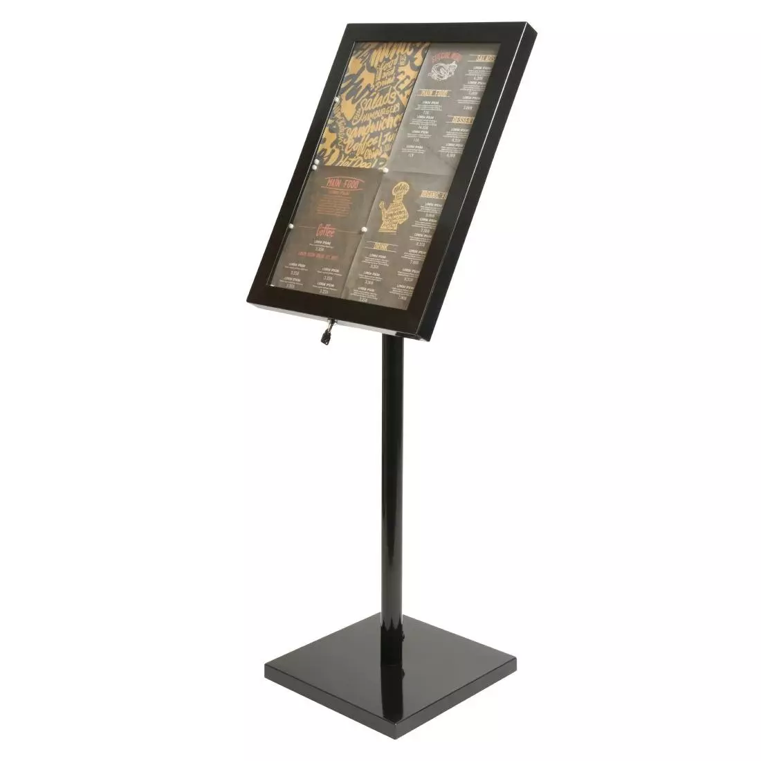 Een Securit LED info display zwart (incl. paal en voet) koop je bij ShopXPress