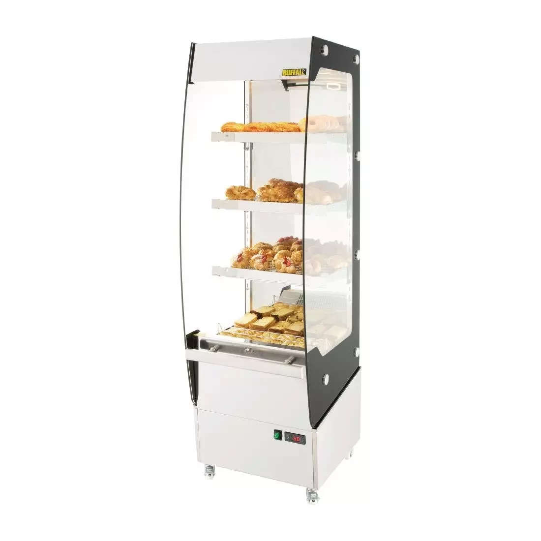 Een Buffalo slimline multideck warmhoudvitrine koop je bij ShopXPress