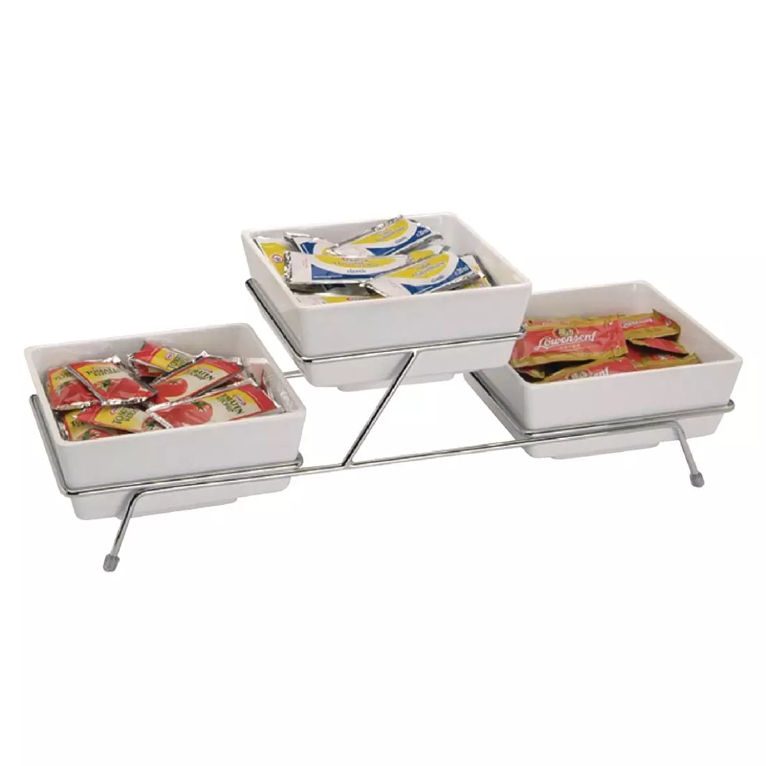 Een APS Float vierkante melamine kom wit 19x19cm koop je bij ShopXPress