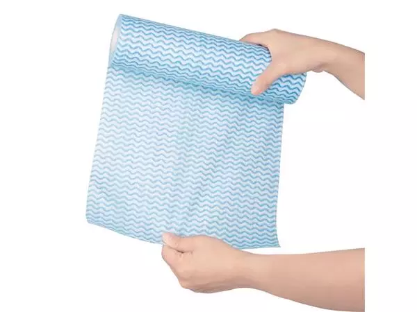 Een Jantex non-woven schoonmaakdoekjes 25 x 33cm blauw (100 stuks) koop je bij ShopXPress