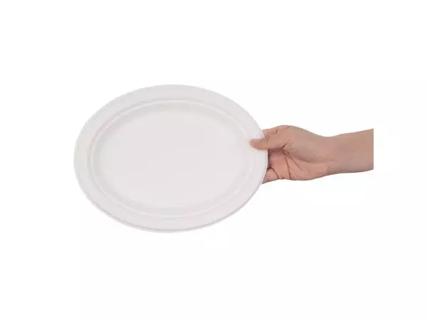 Een Fiesta Compostable composteerbare bagasse borden ovaal 198mm (50 stuks) koop je bij ShopXPress