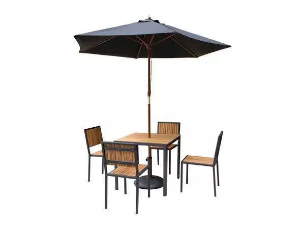 Een Bolero vierkante stalen en acaciahouten tafel 80cm koop je bij ShopXPress