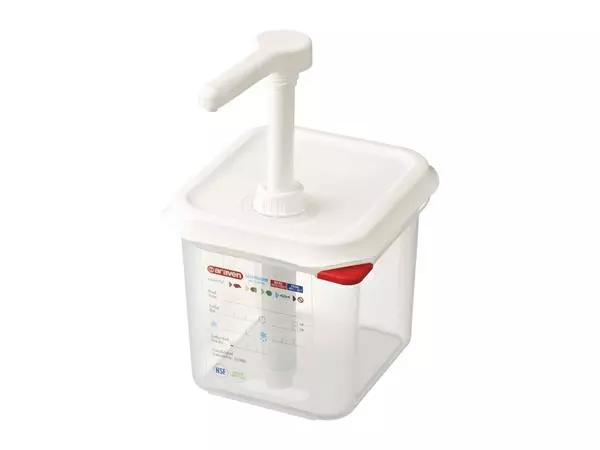 Een Araven sausdispenser GN 1/6 transparant 2,6L koop je bij ShopXPress