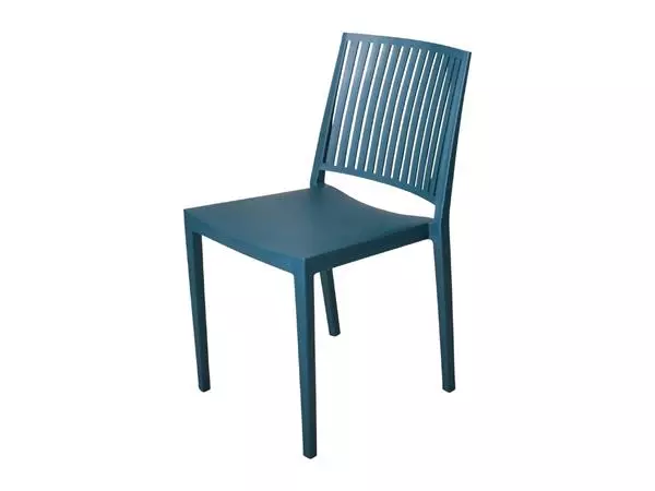 Een Baltimore stapelbare polypropyleen stoelen blauw (4 stuks) koop je bij ShopXPress