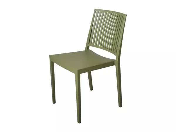 Een Baltimore stapelbare polypropyleen stoelen olijfgroen (4 stuks) koop je bij ShopXPress