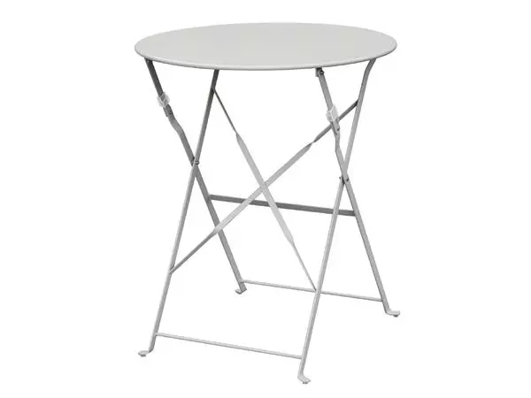 Een Bolero ronde stalen opklapbare tafel grijs 59,5cm koop je bij ShopXPress