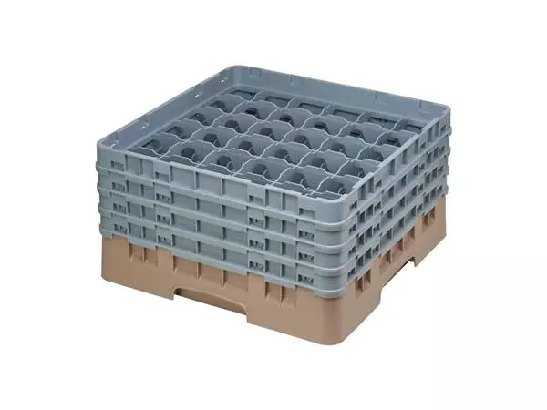 Een Cambro Camrack vaatwaskorf met 36 compartimenten max. glashoogte 21,5cm koop je bij ShopXPress