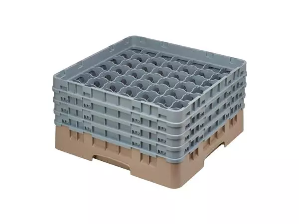 Een Cambro Camrack vaatwaskorf met 49 compartimenten max. glashoogte 21,5cm koop je bij ShopXPress