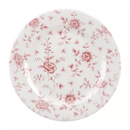 Een Churchill Rose Chintz Cranberry bord 30.5 cm pak van 6 koop je bij ShopXPress