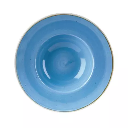 Een Churchill Stonecast Cornflower Blue kom met brede rand Medium 23.88 cm pak van 12 koop je bij ShopXPress