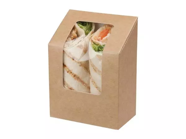 Een Colpac Zest kraft wrapdoosjes met acetaat venster en insteeksluiting composteerbaar (500 stuks) koop je bij ShopXPress