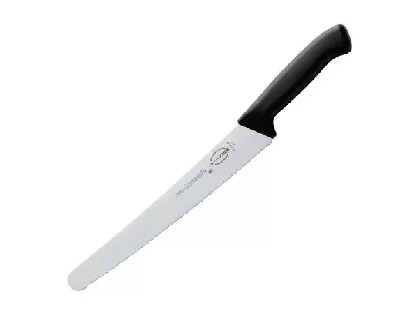 Een Dick Pro Dynamic HACCP gekarteld bakkersmes zwart 25,5cm koop je bij ShopXPress