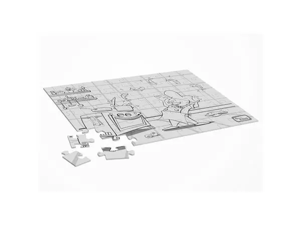 Een Dining Kids puzzel om in te kleuren Chef (25 stuks) koop je bij ShopXPress