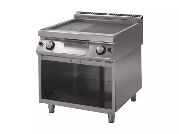 Een Gastro M 700 gas bakplaat GM70/80 FTRG 2/3 glad 1/3 geribbeld koop je bij ShopXPress