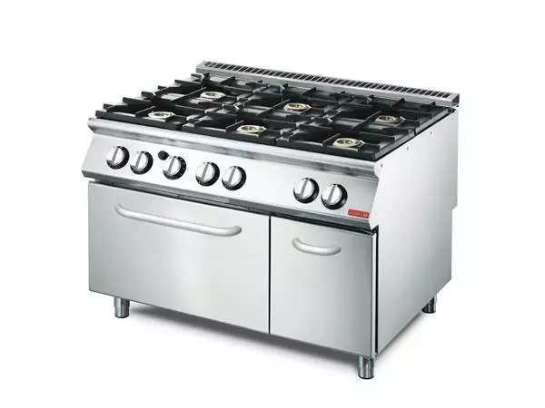 Een Gastro M 700 plus 6-pits gasfornuis met gasoven GM70/120CFG koop je bij ShopXPress