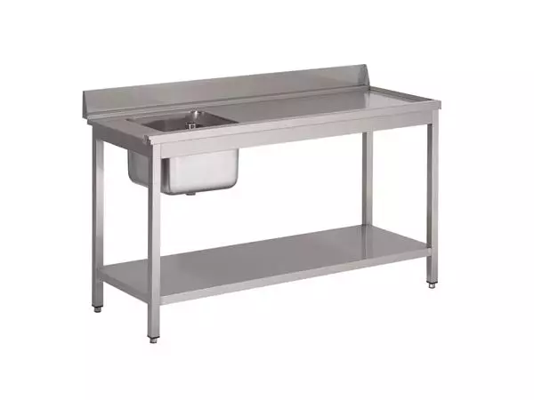 Een Gastro M RVS spoeltafel 1 spoelbak links 100x70cm koop je bij ShopXPress