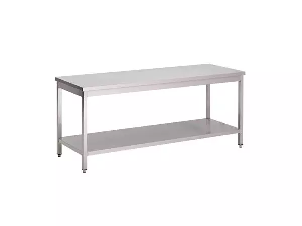 Een Gastro M RVS werktafel met onderblad 85x100x70cm koop je bij ShopXPress