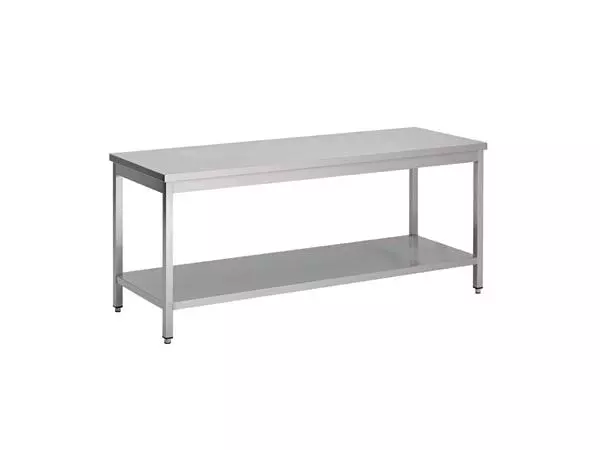 Een Gastro M RVS werktafel met onderblad 88x100x60cm koop je bij ShopXPress