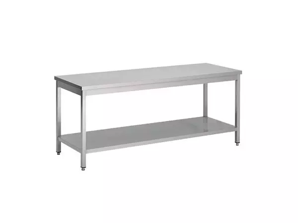 Een Gastro M RVS werktafel met onderblad 88x70x60cm koop je bij ShopXPress