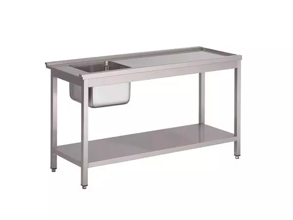 Een Gastro M voorspoeltafel voor doorschuifvaatwasser HT50 120x59x85cm koop je bij ShopXPress